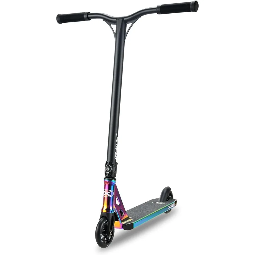 Pro Stunt Kick Scooter con manubri BMX Freestyle, (anodizzato Neo Chrome viola/blu o nero opaco) Freight free