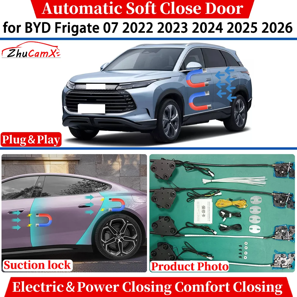for BYD Frigate 07 2022 2023 2024 2025 2026 Automatic Soft Close Door Electric Power Comfort Closing Suction lock Quiet System