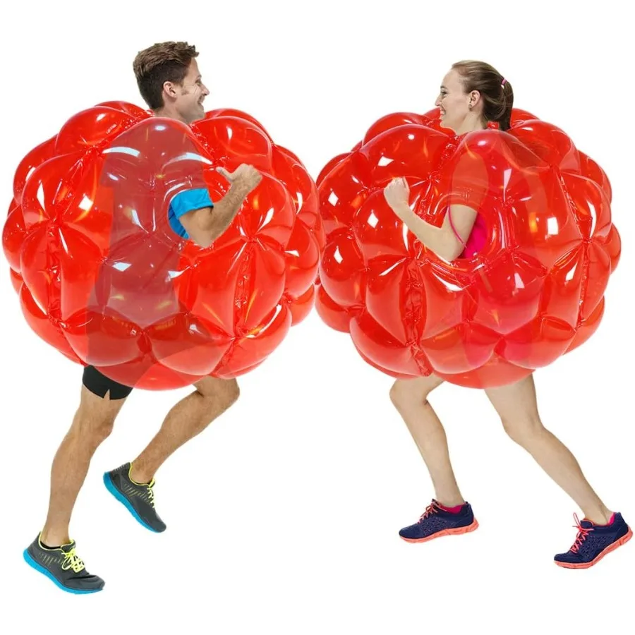 

2 PC Sumo Balls for Outdoor Lawn Game Bounce Toys 36 Inch Diameter Red+Red Team Play Equipment for Active Indoor or Outdoor Rec