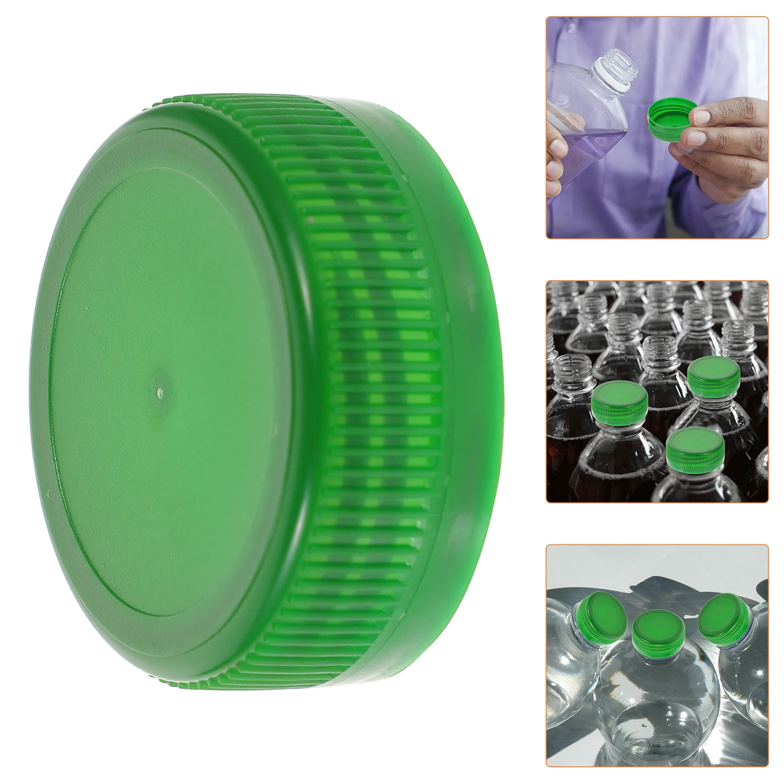 

100 Pcs Plastic Bottle Cap Caps with Screw Craft Accessories Tops Seal Lids for Green
