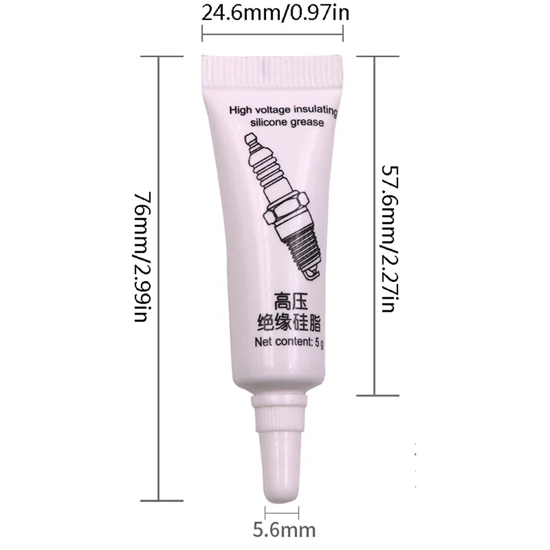 Grasa aislante para bujías de coche, bobina de encendido aislante de alto voltaje, de silicona, resistente a la corrosión y a la temperatura, 3