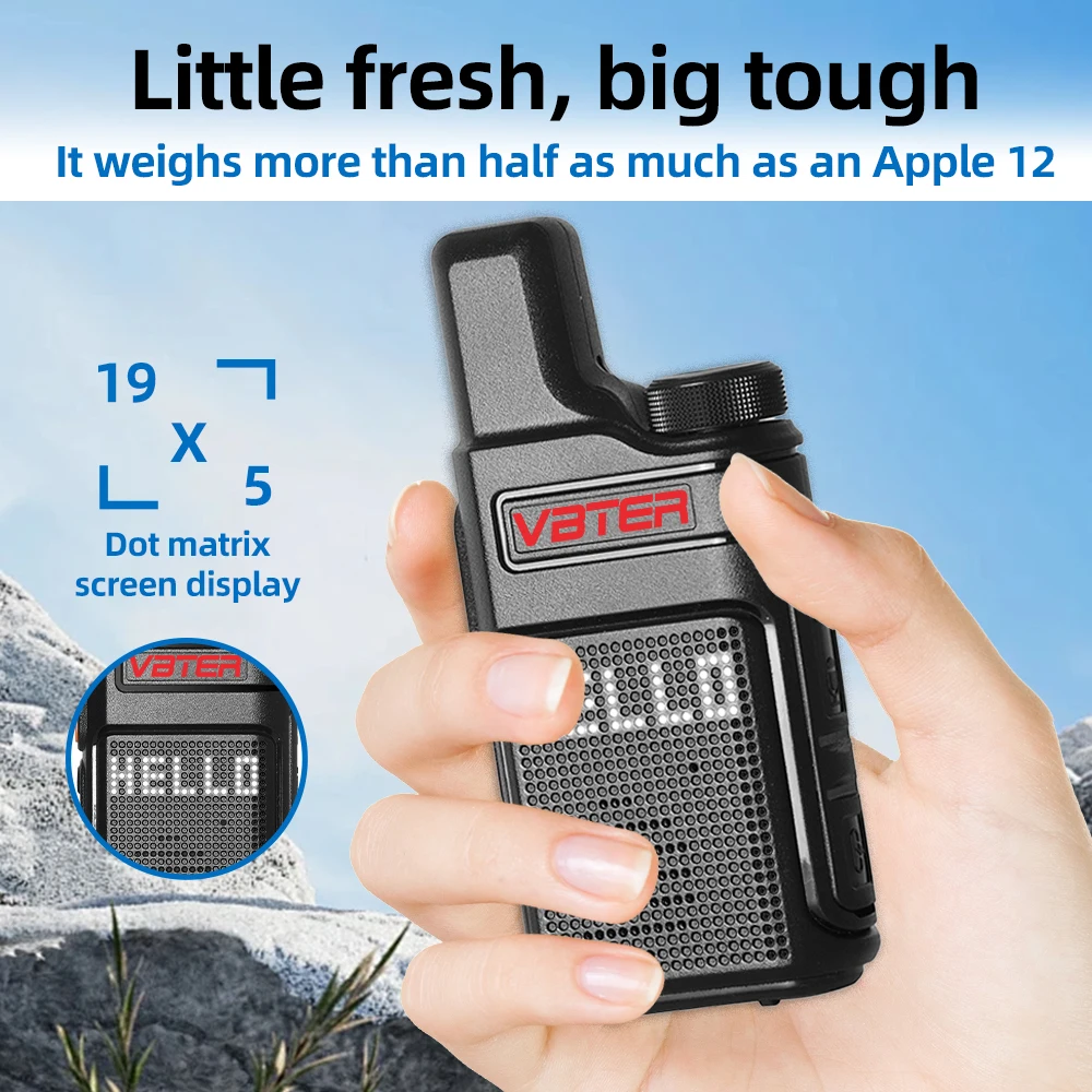 VBTER WBT-V1 Plus Walkie Talkie 1/2PCS 16ch UHF 400-470 MHz cb radio with external speakerhig Portable mini mobile radio