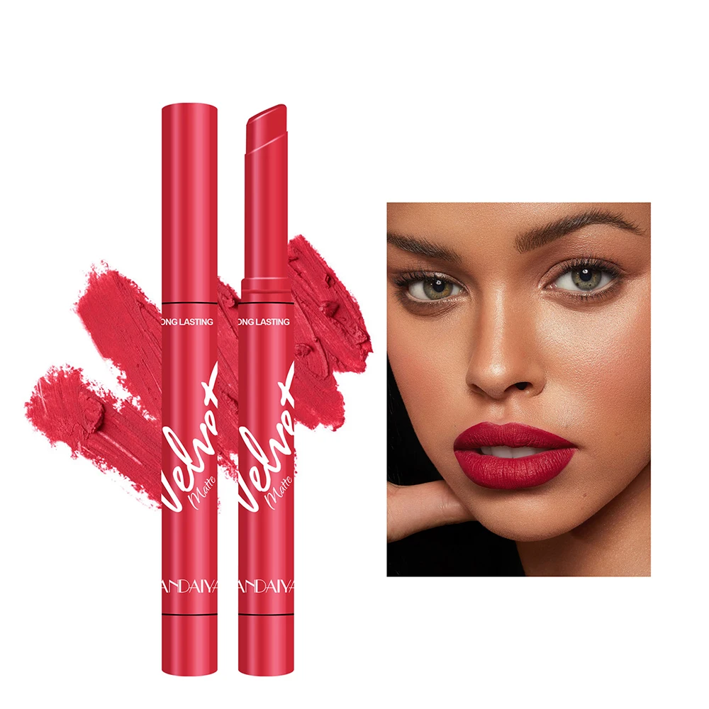 Fluwelen Matte Hydraterende Lip Voering Pen Cosmetica Non-Stick Cup Lippenstift Vrouwelijke Make-Up Waterdichte Rode Lip Tint