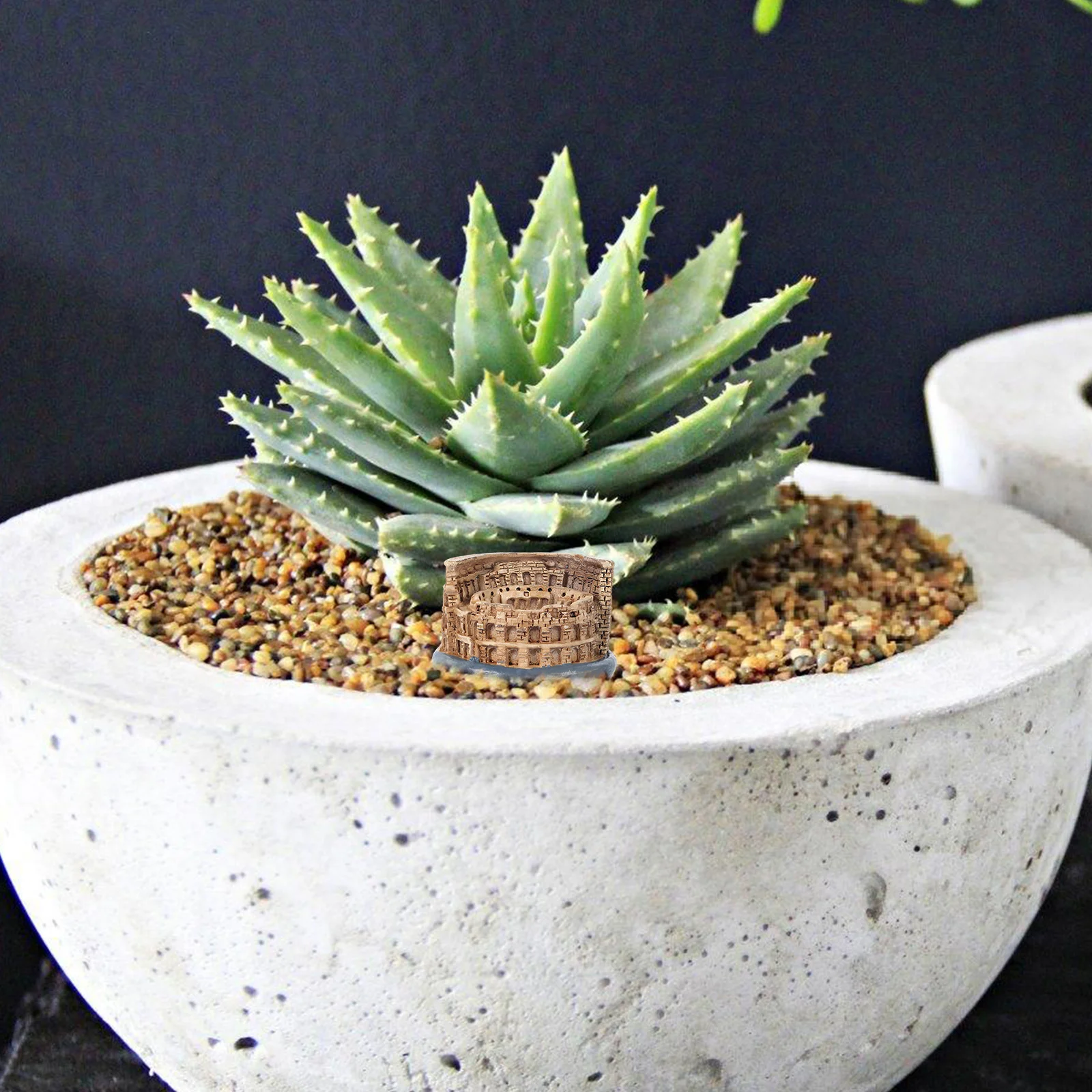 

1pc Roman Colosseum Statue Home Decor Miniature Building Model Table Adornment Fish Tank Decoration Retro Ornament