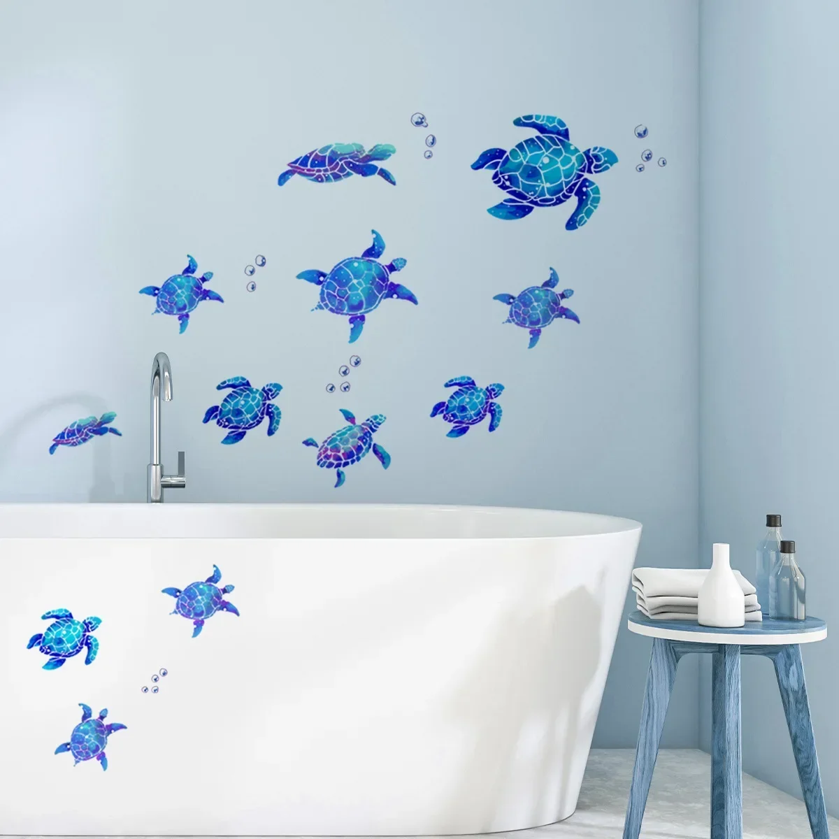 1pc Underwater World Turtle Wall Sticker Removable Home Decor Vinyl Wall Sticker, Home Decor Sticker 2025 Christmas