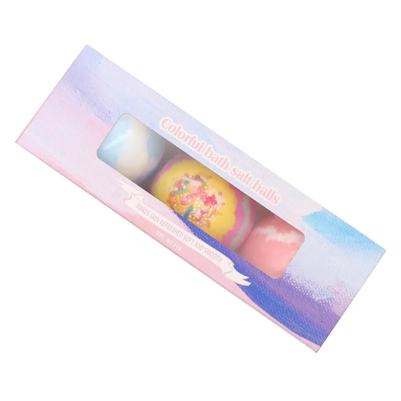 The New 3-piece Bath Salt Ball Can Be Used For Moisturizing With A Multi-foam Bath Ball