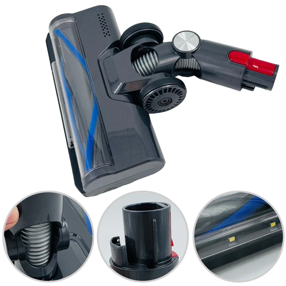 1PC カーペットブラシアセンブリ、ローラーブラシと LED 付き、レッドキー P9 コードレス掃除機部分の大きなほこりを効果的に吸収します