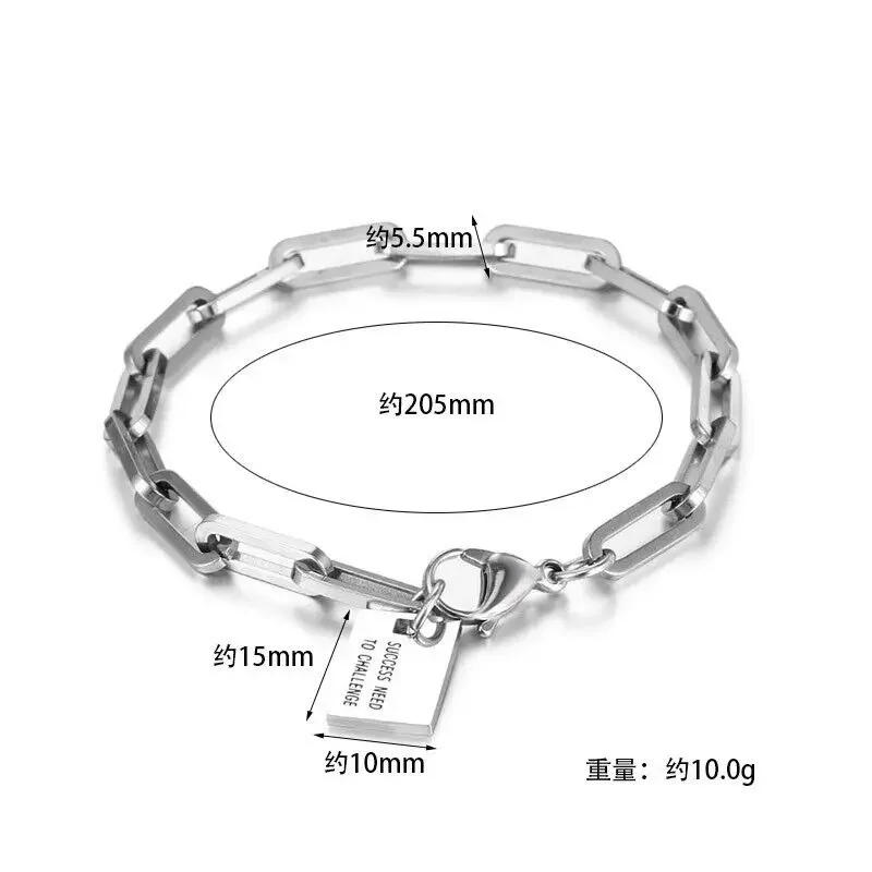 Fashion Jewelry Embrace The Urban Trend Stylish Stainless Steel Curb Chains Bracelet for Men's