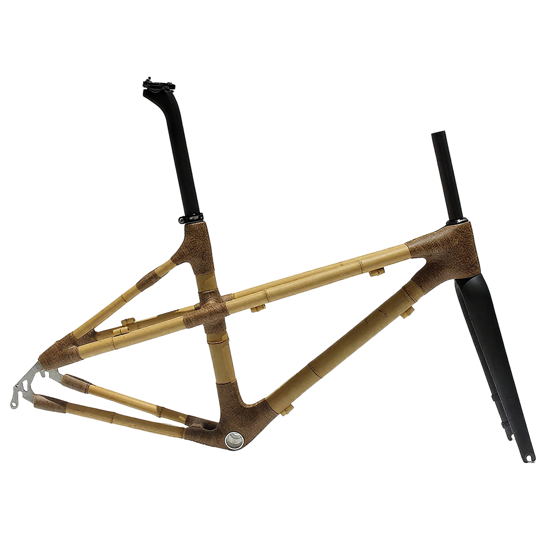 

Naturefly Bamboo Gravel Frame Disc Bike Frameset Road Bicycle Parts City Cycling 135 QR FBR-616B