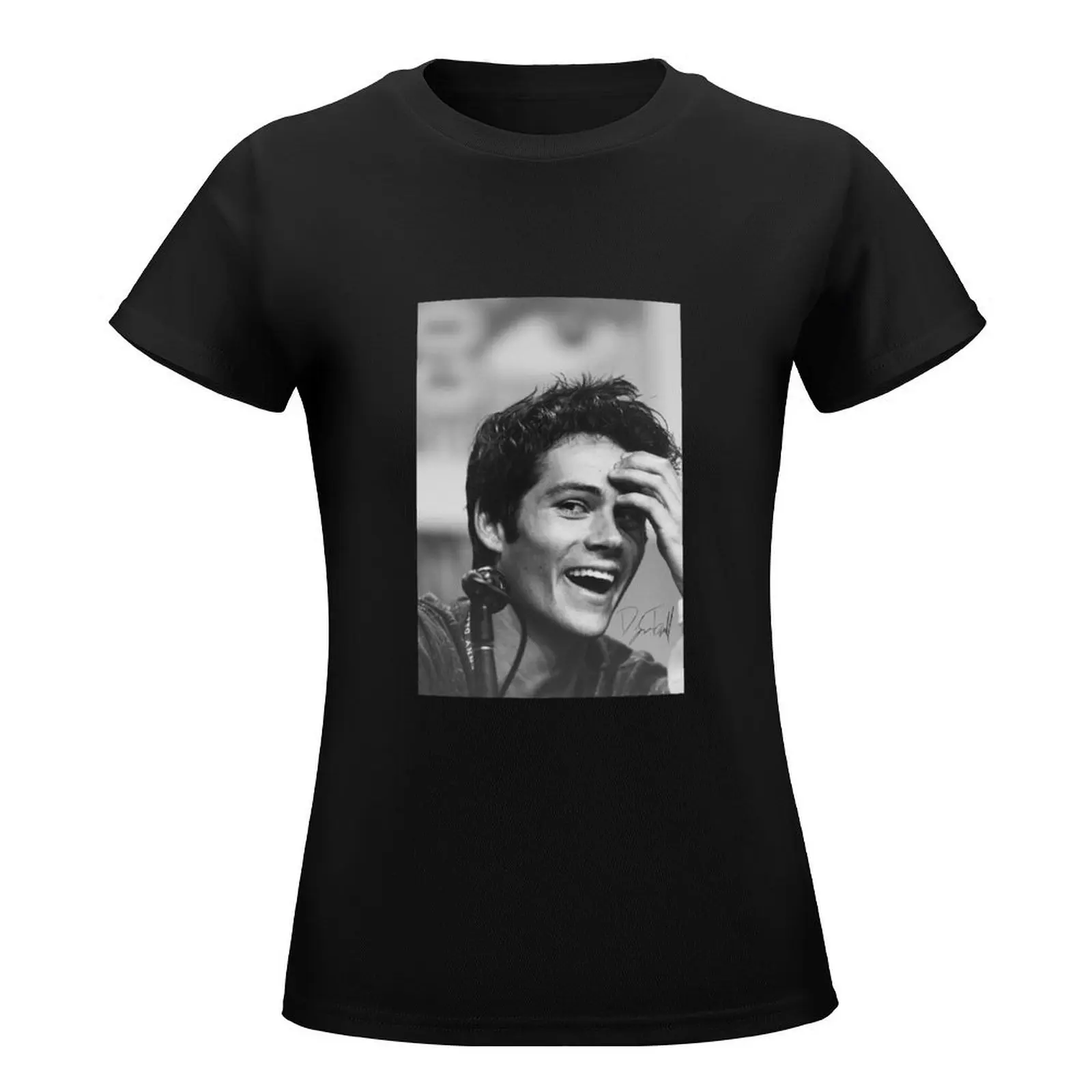 Dylan O＊Brien T-Shirt plus size tops Short sleeve tee tops for Women