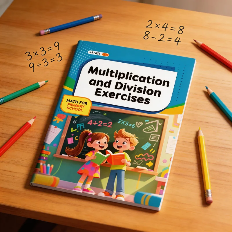 

Рабочая тетрадь по математике, тетрадь по умножению и делению, 48 страниц, специализированная учебная книга по математике, книга-пособие по мнемонике для запоминания умножения