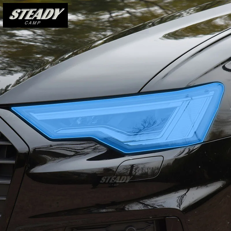 For Audi A6 C8 2019 2020 2021 2022 2023 Car Exterior Headlight Anti-scratch TPU PPF Protective Film Repair Accessories Refit