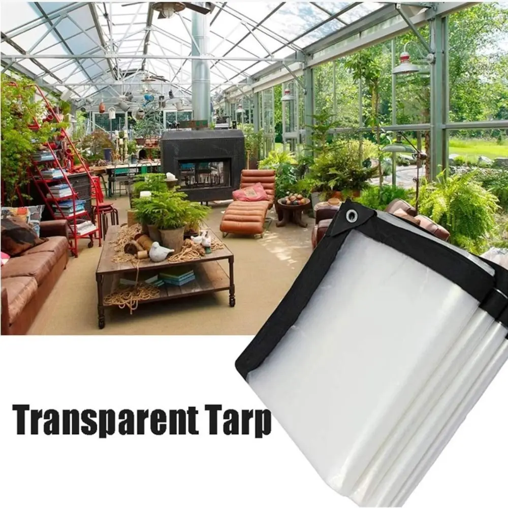 

Transparent Outdoor Rainproof Film Tarpaulin Terrace Portable Plant Insulation Tent Durable Multifunction Waterproof Tarpaulin