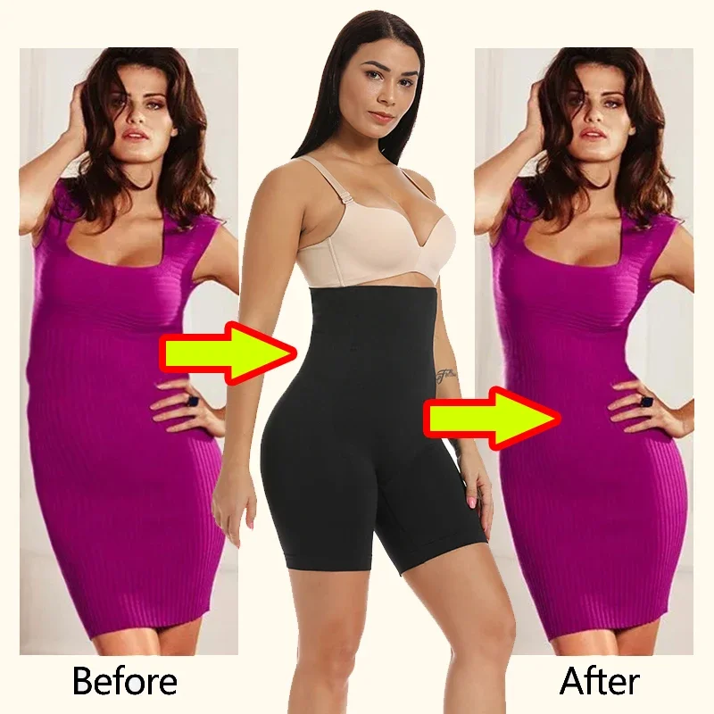 High Waisted Body Shaper Shorts Shapewear for Women Tummy Control Thigh Slimming Waist Trainer Butt Lifter Shaping Briefs Panty