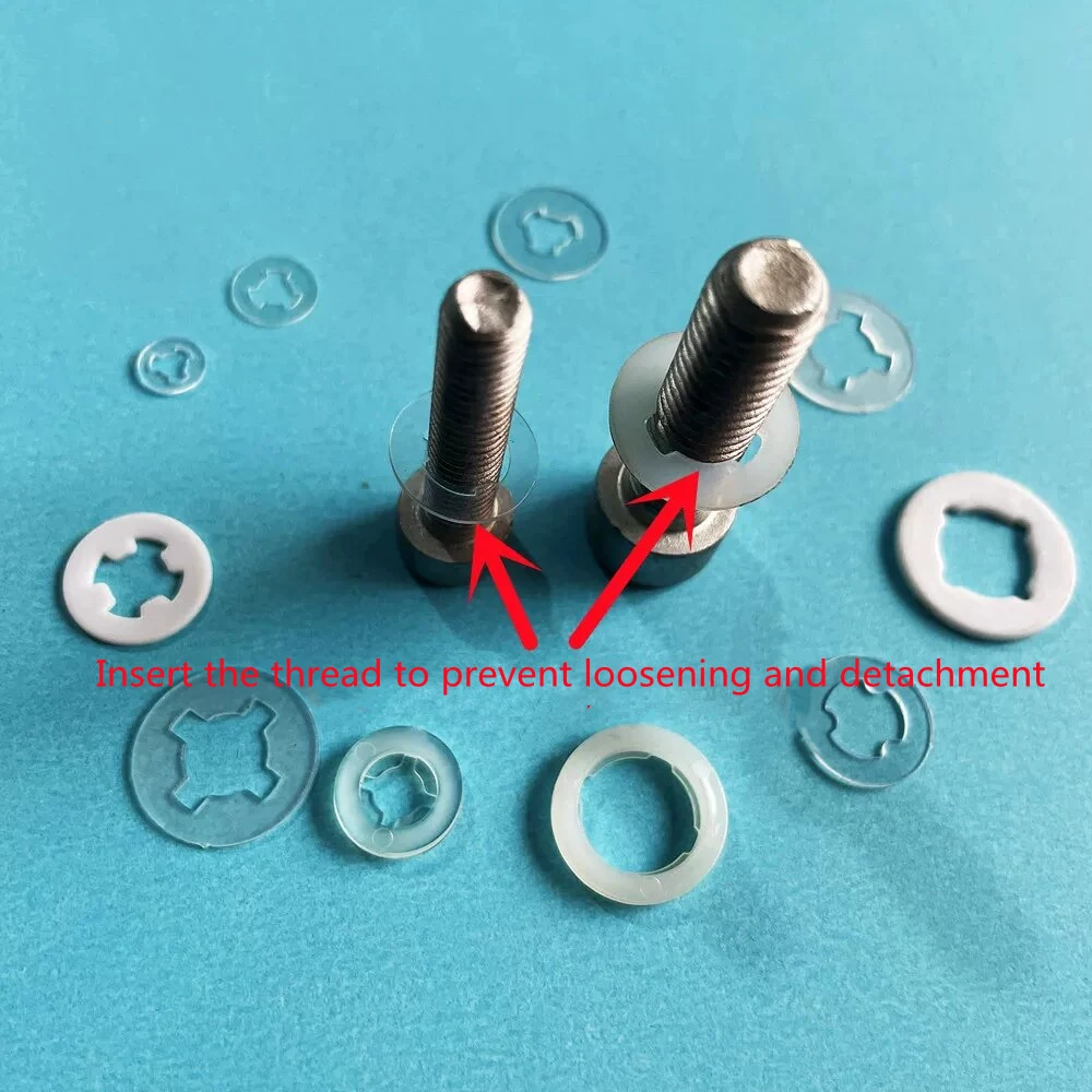 Toothed PVC Gasket Plastic Washer Screw Anti Falling Nylon Card Pad Transparent Plastic M2M3M4M5M6M8M10