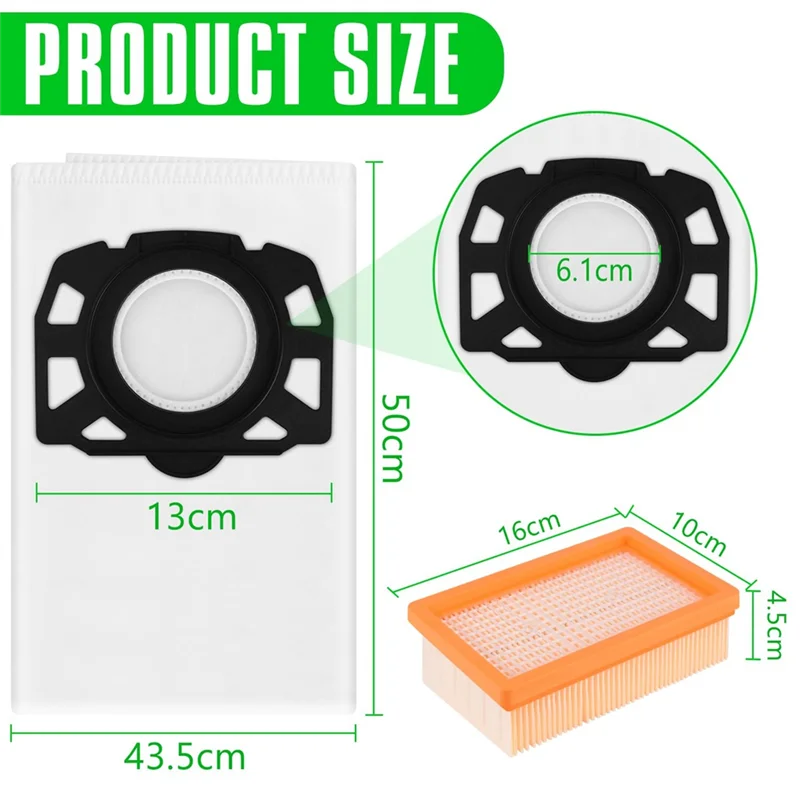 Filtri EAS per aspirapolvere Karcher, per aspirapolvere Karcher WD6 WD5 WD4 MV4 MV5 MV6 Karcher 2.863-005.0 parti di ricambio