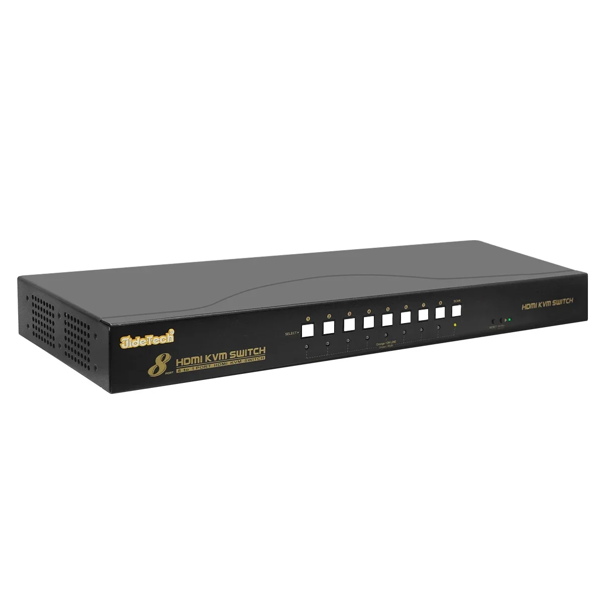 Conmutador KVM USB JideTech de 8 puertos de hasta resolución de 4K a 30 Hz con concentrador USB 2.0 Conmutación de mouse con tecla de acceso para Linux, Windows, Mac, Unix