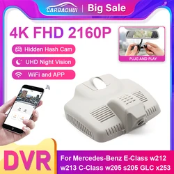 New 4K 2160P Dashcam Wifi Car Dvr Dash Cam Recorder Night Vision for Mercedes Benz E Class w212 w213 C Class w205 s205 GLC x253