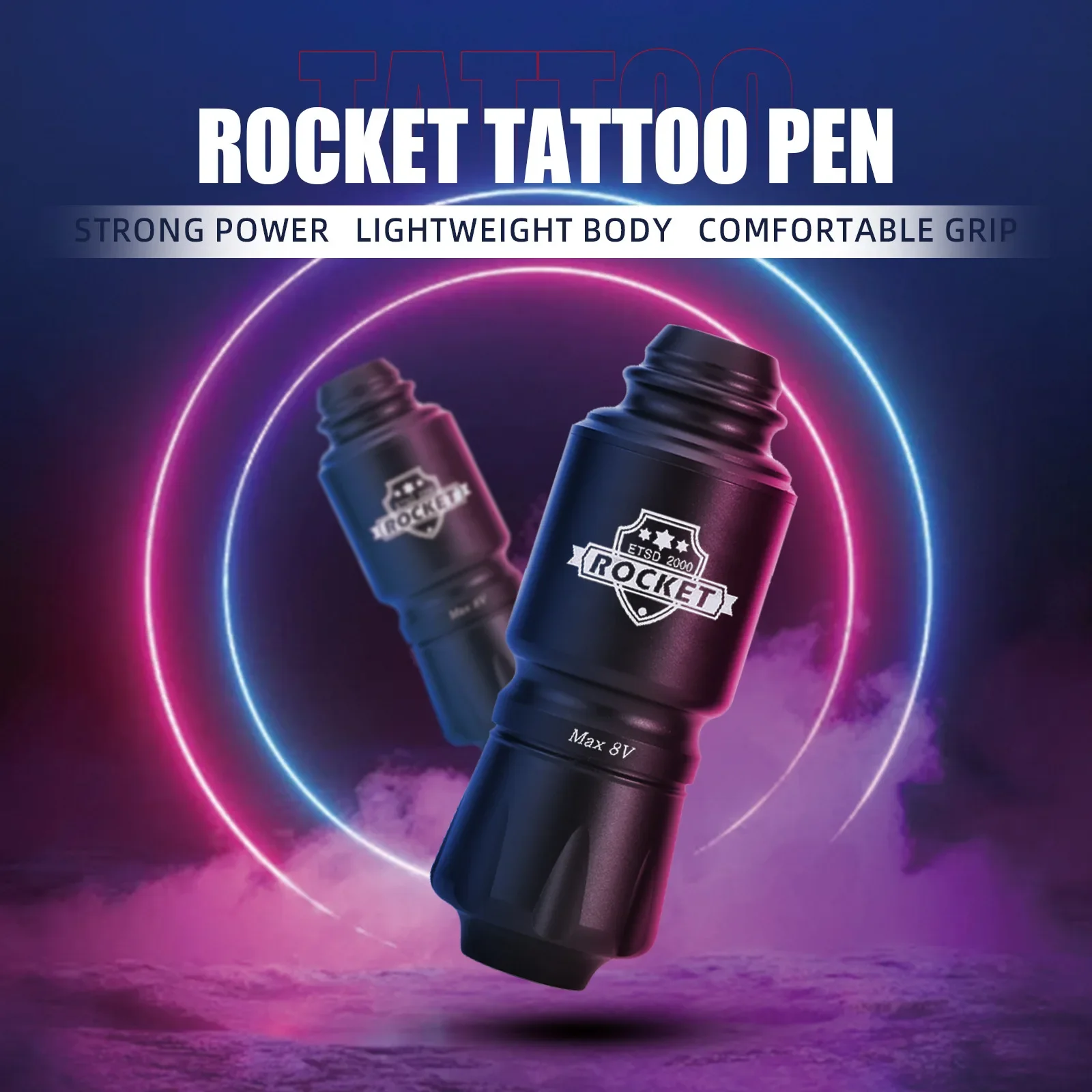 

Rocket Tattoo Short Pen Tattoo Machine Cutting Line Fogging Integrated Machine Sliding Block Structure Mini Tattoo Machine Gun