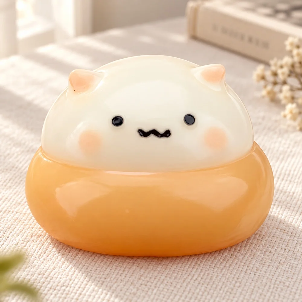 Chestnut Puppy Squishy Squeeze Toy TPR Soft Fidget with Playful Cute Shape for Adults Teens Desk Companion Gift Single Piece