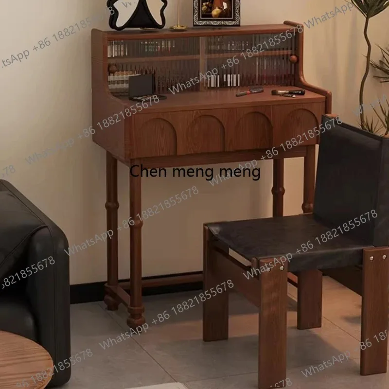 

F4567Vintage Storage Dressing Table Nordic Luxury Bedroom Girls Dressing Table Floor Espejo Maquillaje Luz House Accessories