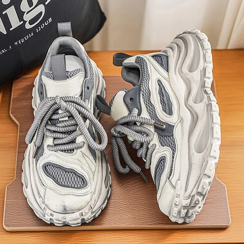 

Повседневные кроссовки для пап, весенняя новинка, дышащие, сетчатые, на мягкой подошве, спортивные, многофункциональные, для тенниса, свободные и удобные