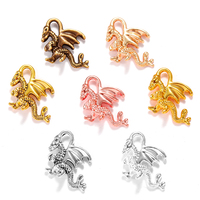 15pcs 7 Color Alloy Flying Dragon Charm For Bracelet necklace Keychain Pendant DIY Jewelry Accessories Making 18*15mm D814