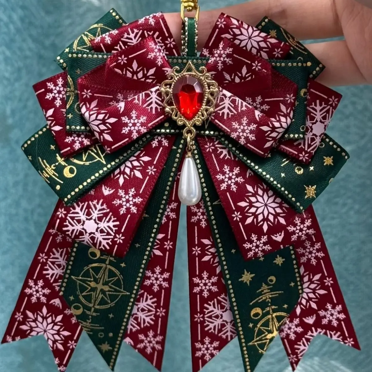 Luxuriöse Strass-Goldfolien-Schmetterlings-Schleife Konzert-Stützstab-Anhänger Alltags-Damenkleid Lolita JK Hemd-Brosche Korsage Requisite – Detail 8