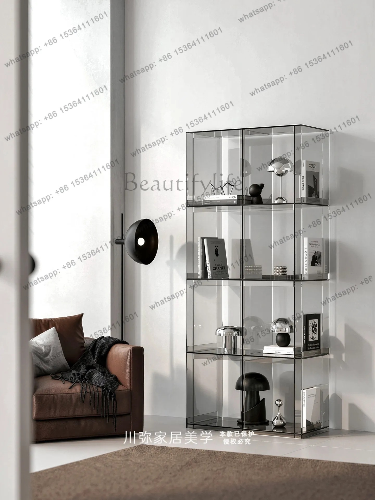 Factory Direct Floor Bookcase Against Wall Multi-layer Simple Locker Shelf