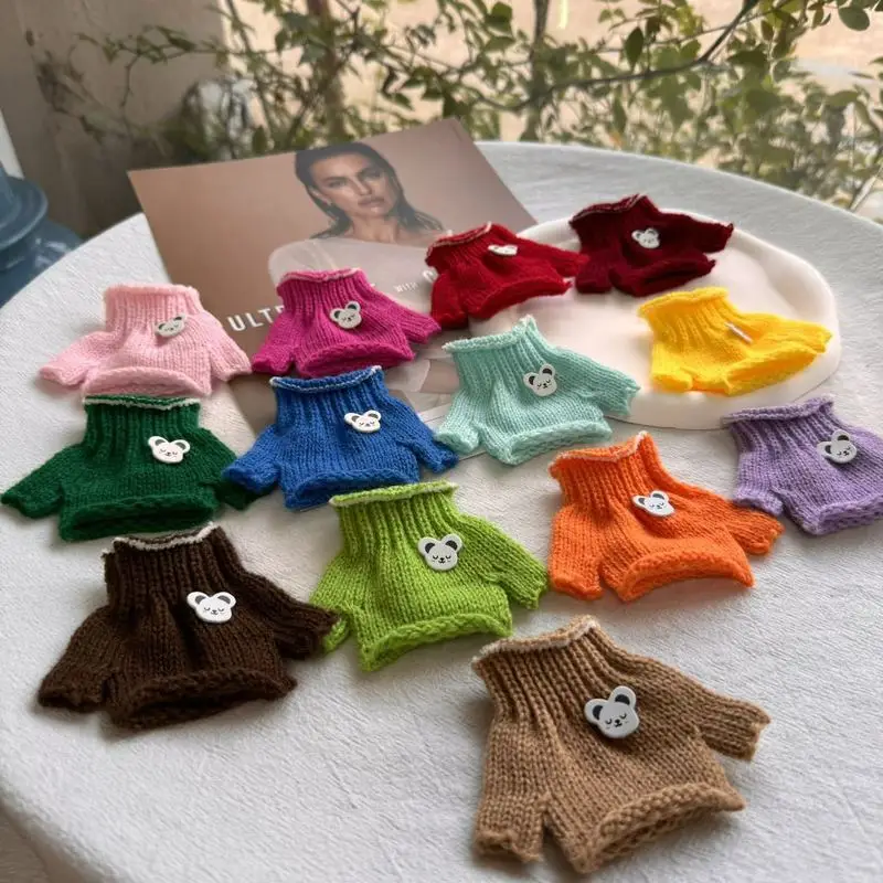 

New Arrival For 14cm Palm-Sized Dog Clothing Plush Toy Diy Accessories Toy Doll High-Neck Sweater Doll Figurine Accessories