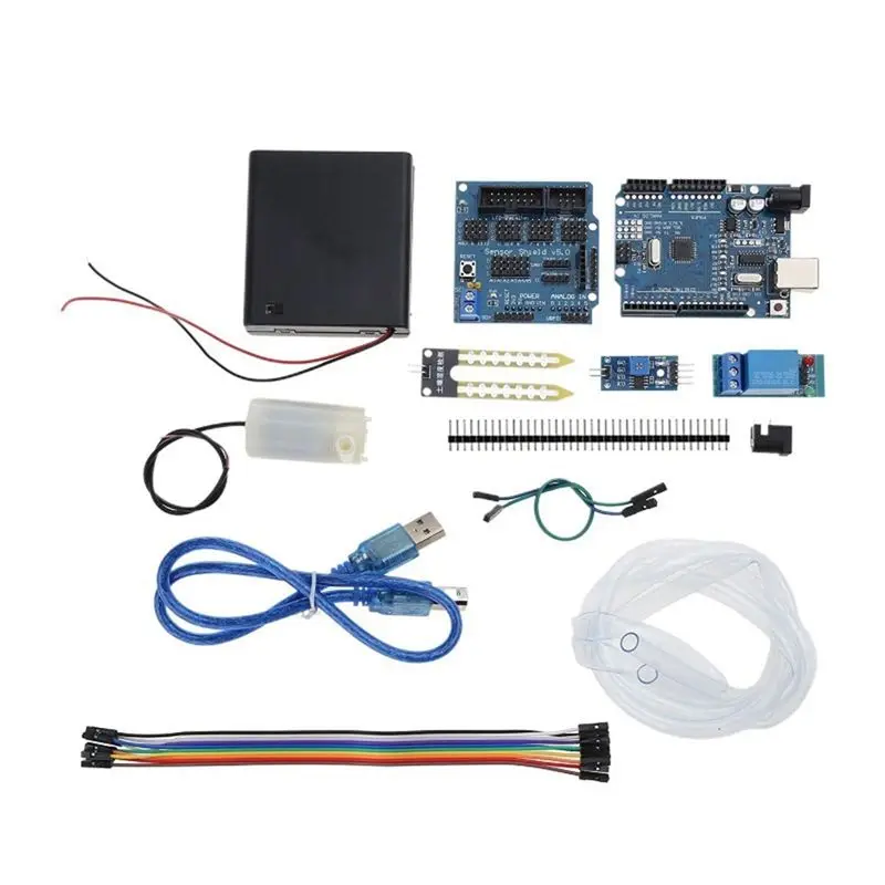 ABZZ-Automatic Irrigation System Self Watering DIY Kit Garden Greenhouse Flower Water Pump Soil Moisture Sensor Relay Module