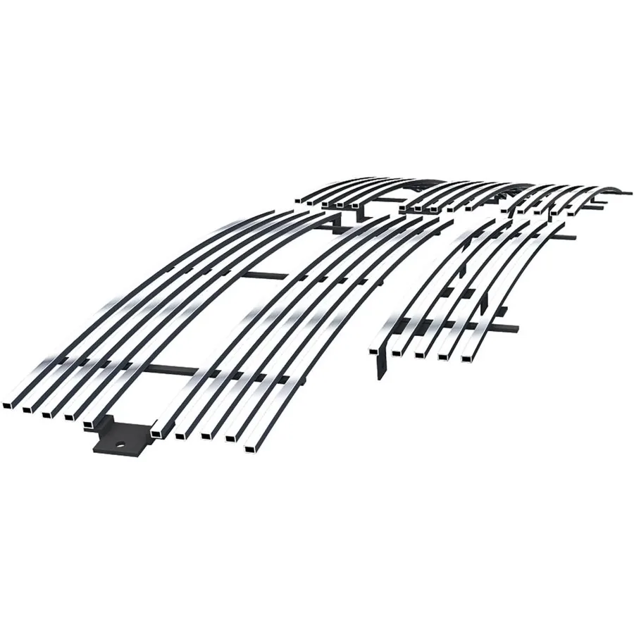 

Compatible with Dodge Pickup 19942001 Main Upper Lower Bumper Stainless Steel SS Chrome Billet Front Grill Grille Insert Combo