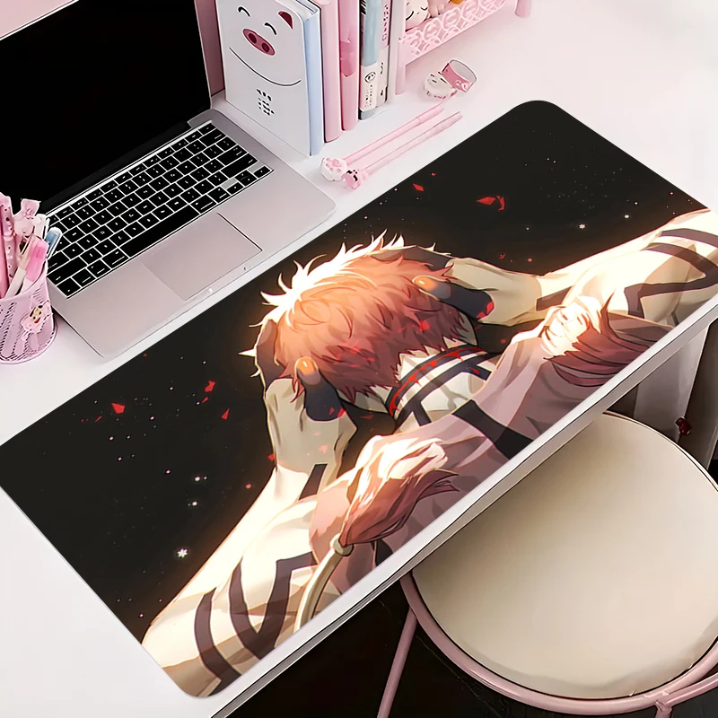 

Mouse Pad Anime Non-Slip Rubber HD Mousepad Office Desk Mat Gaming PC Accessories Large Gamer D-demon Slayer Akaza Keyboard Mat