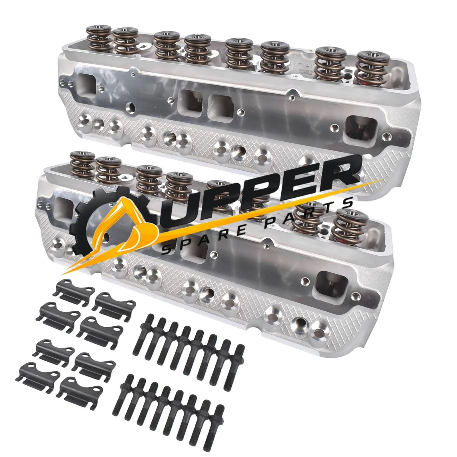 Complete Cylinder Heads For SBC Chevy 350 Corvette 190cc 64cc 2.02/1.60-Straight