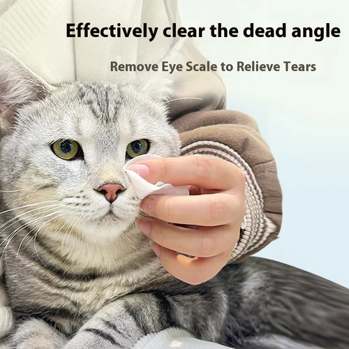 개 및 고양이용 저자극성 아이 와이프, 식물 기반 눈물 얼룩 제거제, 배출, 크러스트, 알레르기, 가려움증, 무향, 100  Best5