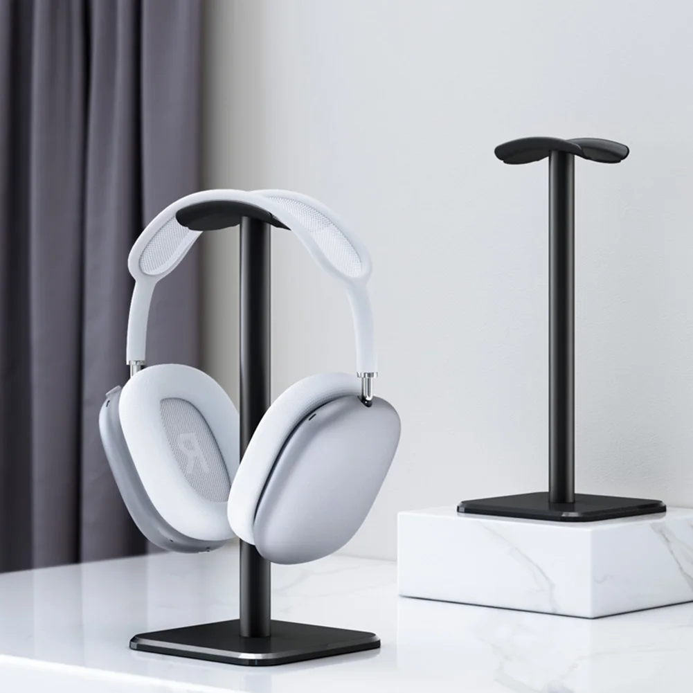 Universal Wall Mounted Headphone Stand Space Saving Holder Headset Display Rack Desktop Curved Hanger Hook for Gaming Headset