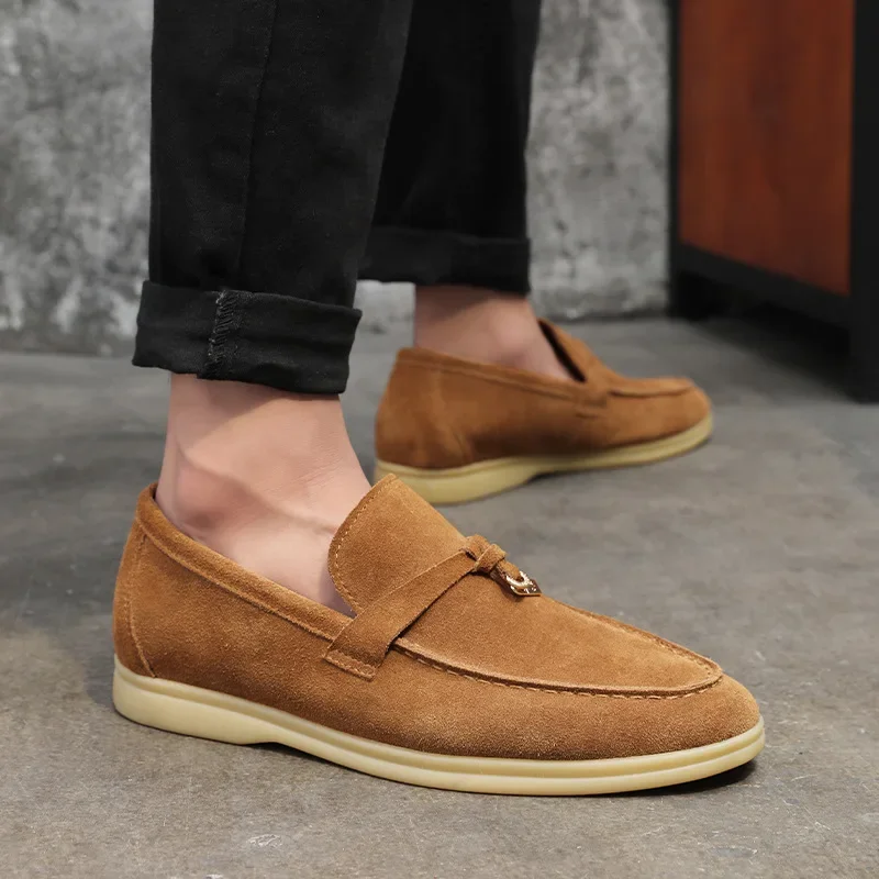 Fashion Men's Casual Shoes Genuine Suede Leather Men Classic Tassels Loafers Moccasins Mens Outdoor Driving Flats Luxury Shoe