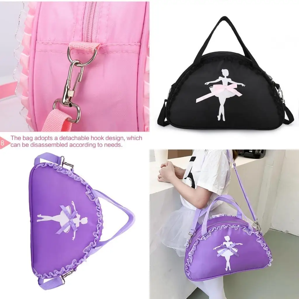 

X90D Ballet Dance Bag Ruffle Lace Latin Dance Shoulder Bag Waterproof Princess Bag