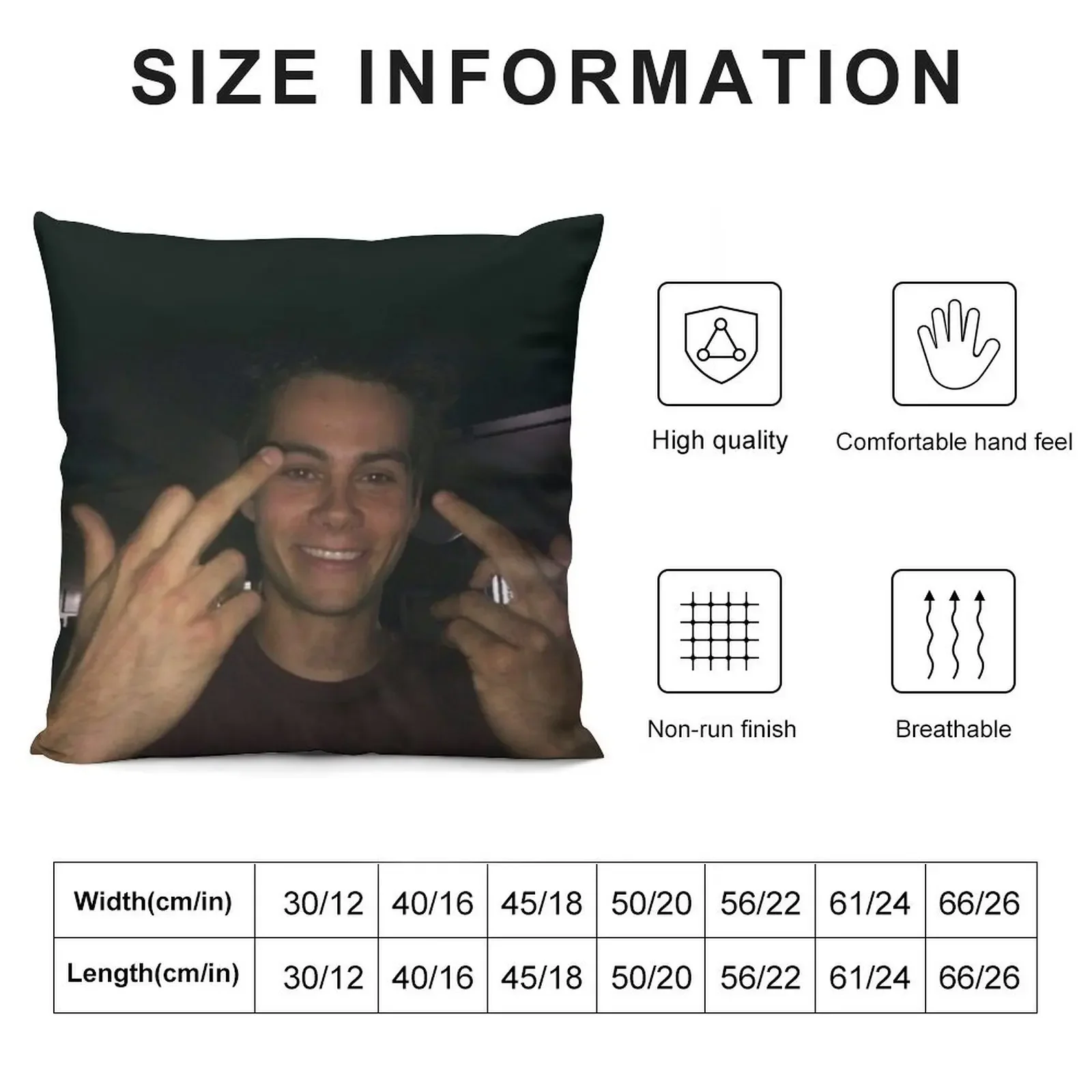 dylan o’brien middle fingers Throw Pillow luxury home accessories Bed pillowcases Throw Pillow Covers pillow