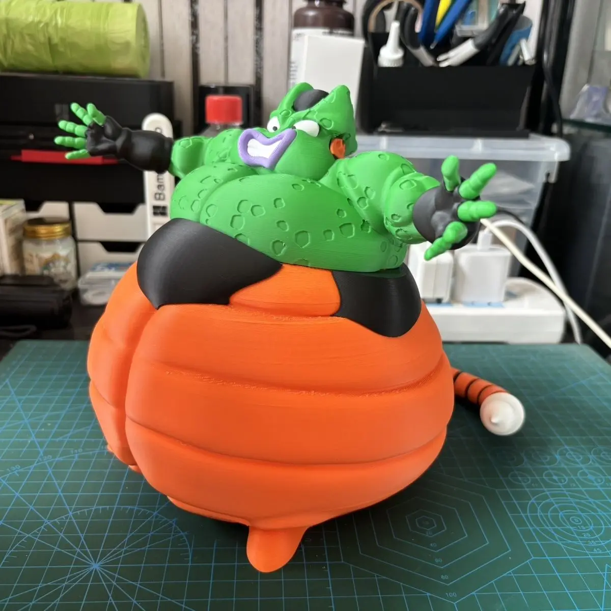 Dragon Ball Z 20cm Self Destructing Cell Anime Figure 3D Printing Action Figures Model  Piggy Bank Storage Box Festival Gift