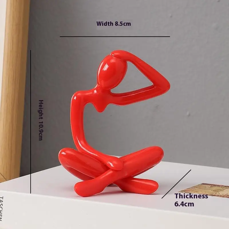 Thinker Statue Collectible Resin Abstract Art Sculpture Desktop Ornaments Christmas Gifts Home Decor For Office Study Shelf