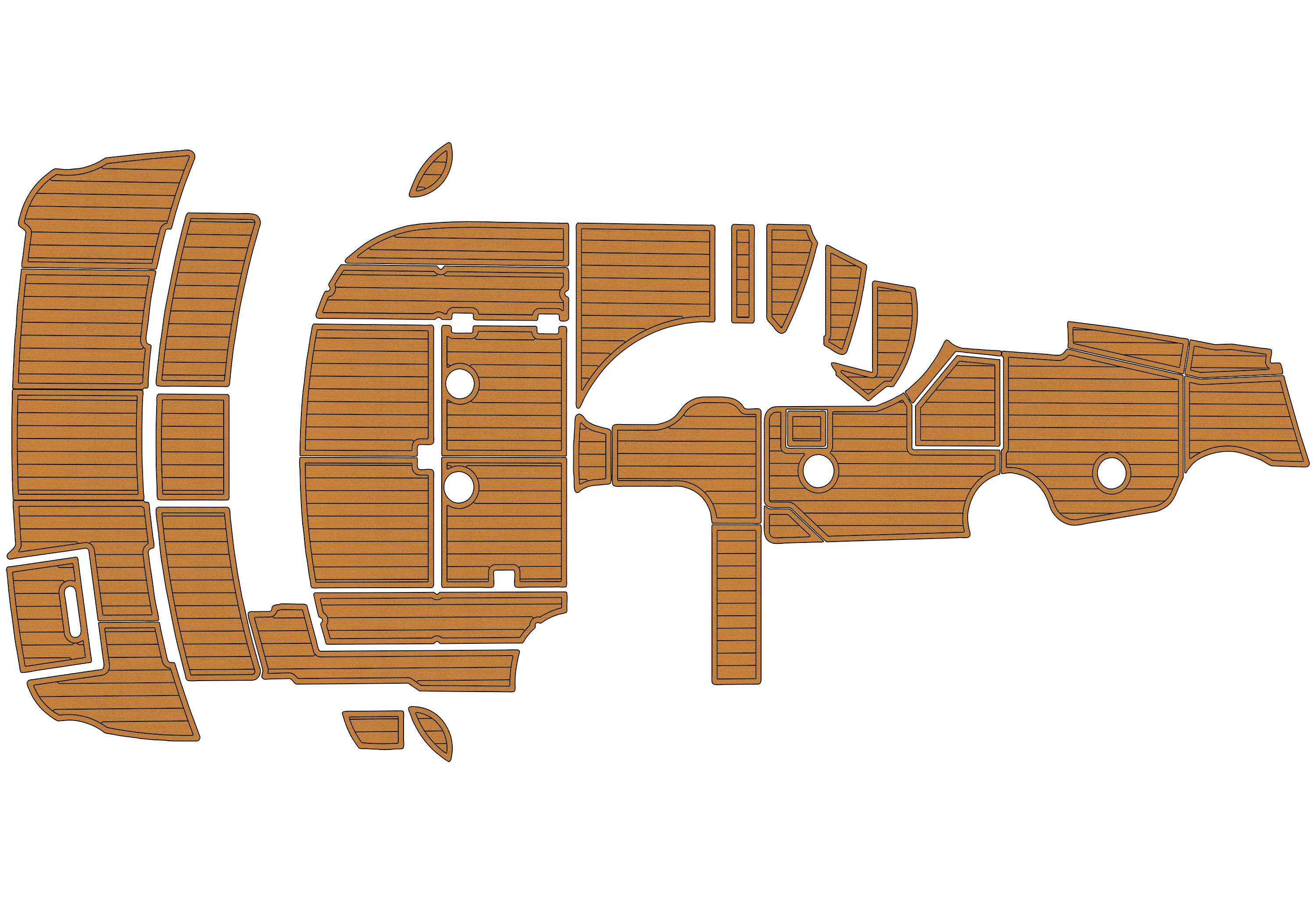 

Self-Adhesive faux Teak EVA Marine Mat - 1999 Cruisers Yachts Esprit 3575 Yacht 6mm (1/4") Non-Slip Boat Decking for Cockpit