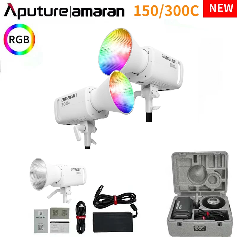 Aputure by amaran 300C 2500K-7500K Full Color RGB LED Video Photography Lights For Video Live Streaming Tiktok Outdoor Shooting