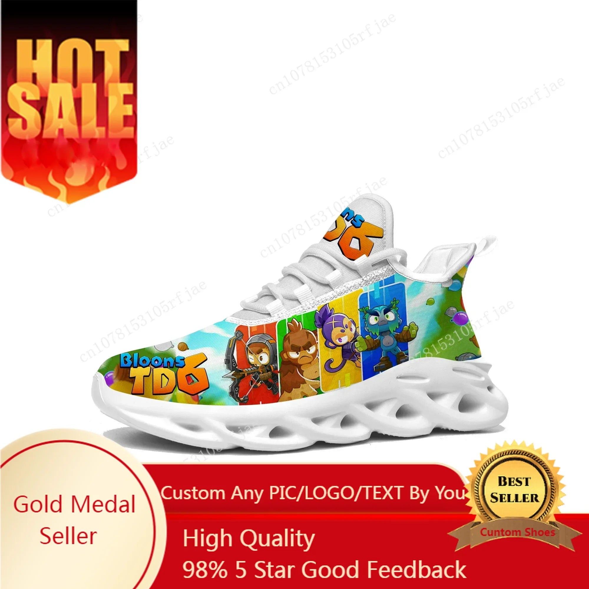 

Bloons TD 6 Sneakers Hot Cartoon Game Mens Womens Teenager Sports Running Shoes Fashion Custom Built Lace Up Shoes