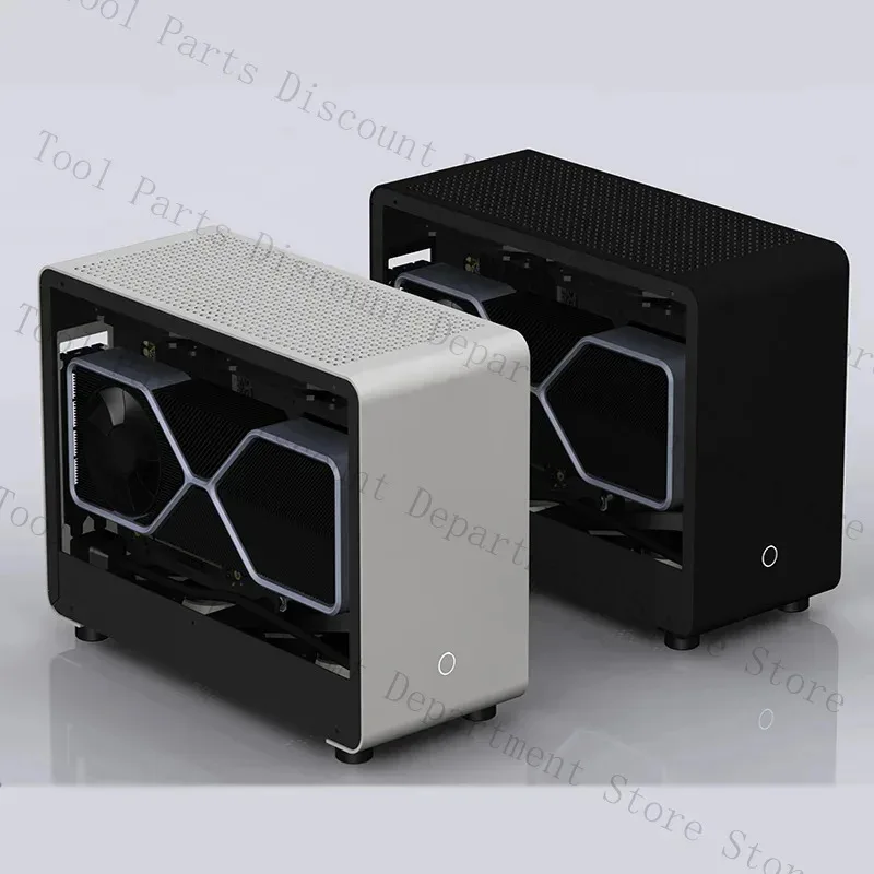GEEEK G1-SE All Aluminum Side Transparent A4 ITX Small SFX Power Supply Portable Host Cooling