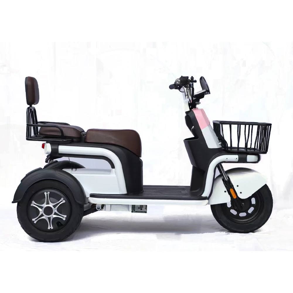 

Wholesale 500W Electric Cargo Bike Tricycle Family Use 3 Wheel Electric Bicycle With Basket