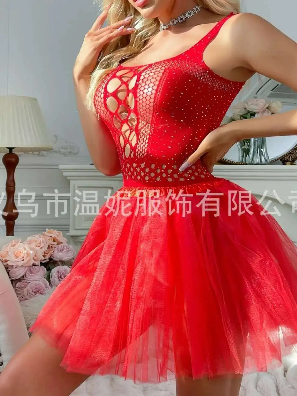 New Red Sequines Ballerina Fairy Prom Party Costume Girls Dance Wear Gymnastic Ballet Dress Elegant Charming Comfortable C12H