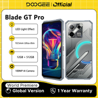 DOOGEE Blade GT Pro 5G Rugged Phone LED light Effect 6.72'' 120Hz 32GB(12+20) 512GB 10.5mm Ultra-thin 100MP AI Camera Cellphone