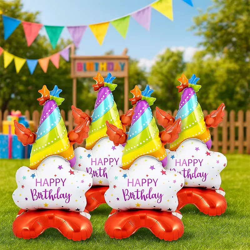 1 Stück Desktop-Geburtstagsballons mit Ständern, Partyballons, Geburtstagsballons, Standballons, geeignet für Geburtstage – Detail 1