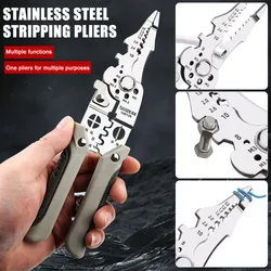 16/8 In 1 Multifunctional Electrician Pliers Wire Strippers Cable Stripping Cable Cutter Wiring Pliers Hex Wrench Hand Tools